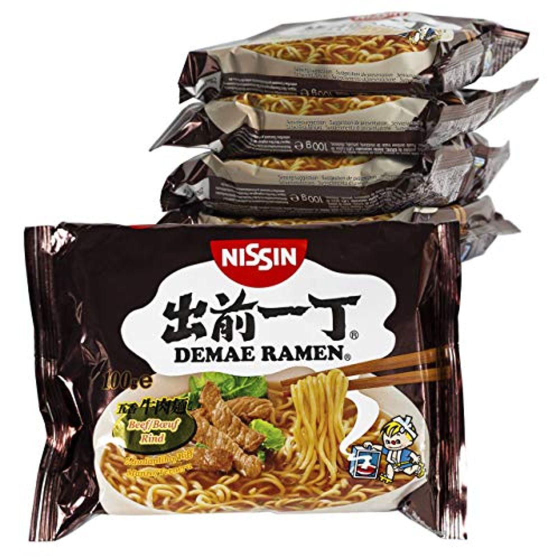 Productos Ramen Nissin Fideos Instantáneos paquetes de 100gr