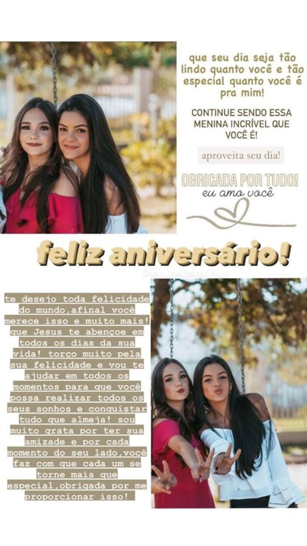 Moda Feliz aniversário story p/ amiga