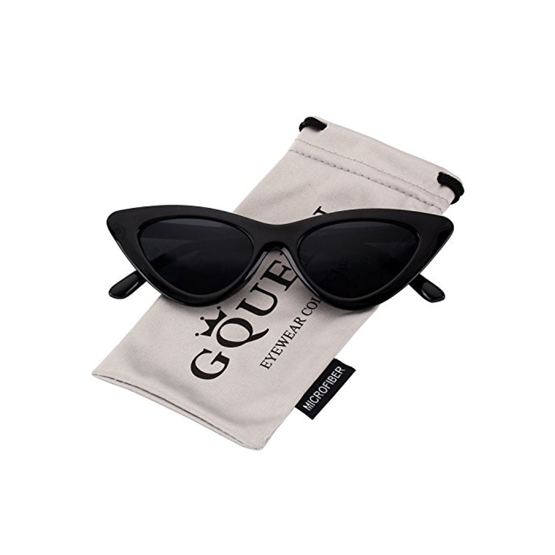 Moda GQUEEN Gafas Vintage Clout Lentes de sol tipo ojo de gato Estilo