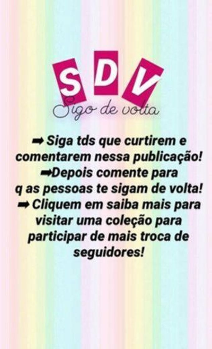 Moda Sdv | Sigo de Volta