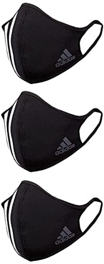 Fitness adidas Face Cover 3S Accesorios, Adultos Unisex, Negro/Blanco/Grpudg