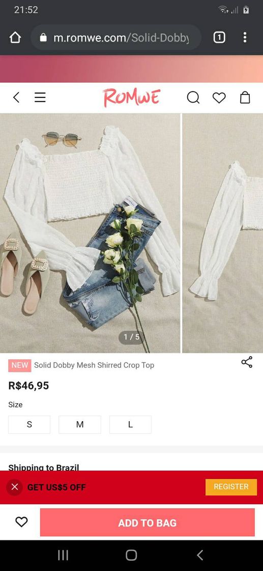 Social Solid Dobby Mesh Shirred Crop Top

