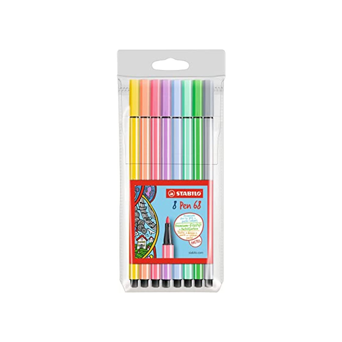 Producto Stabilo Pen 68 - Estuche de 15 rotuladores de punta media (colores pastel)