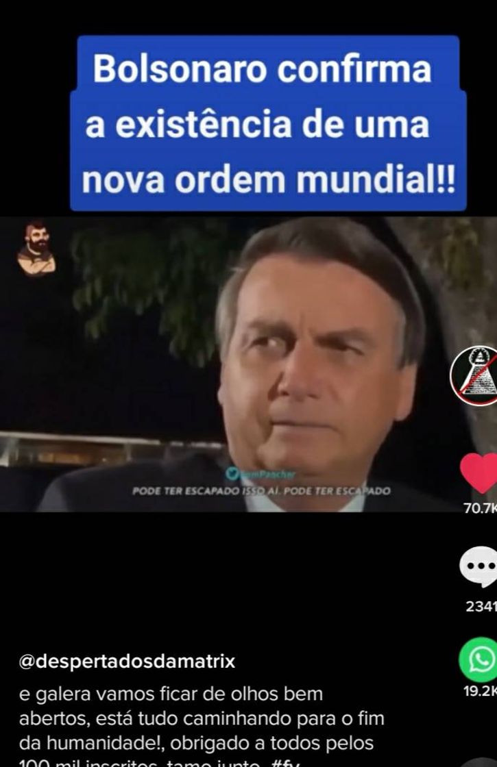 Moda Nova ordem mundial..Bolsonaro confirma😐- assista 