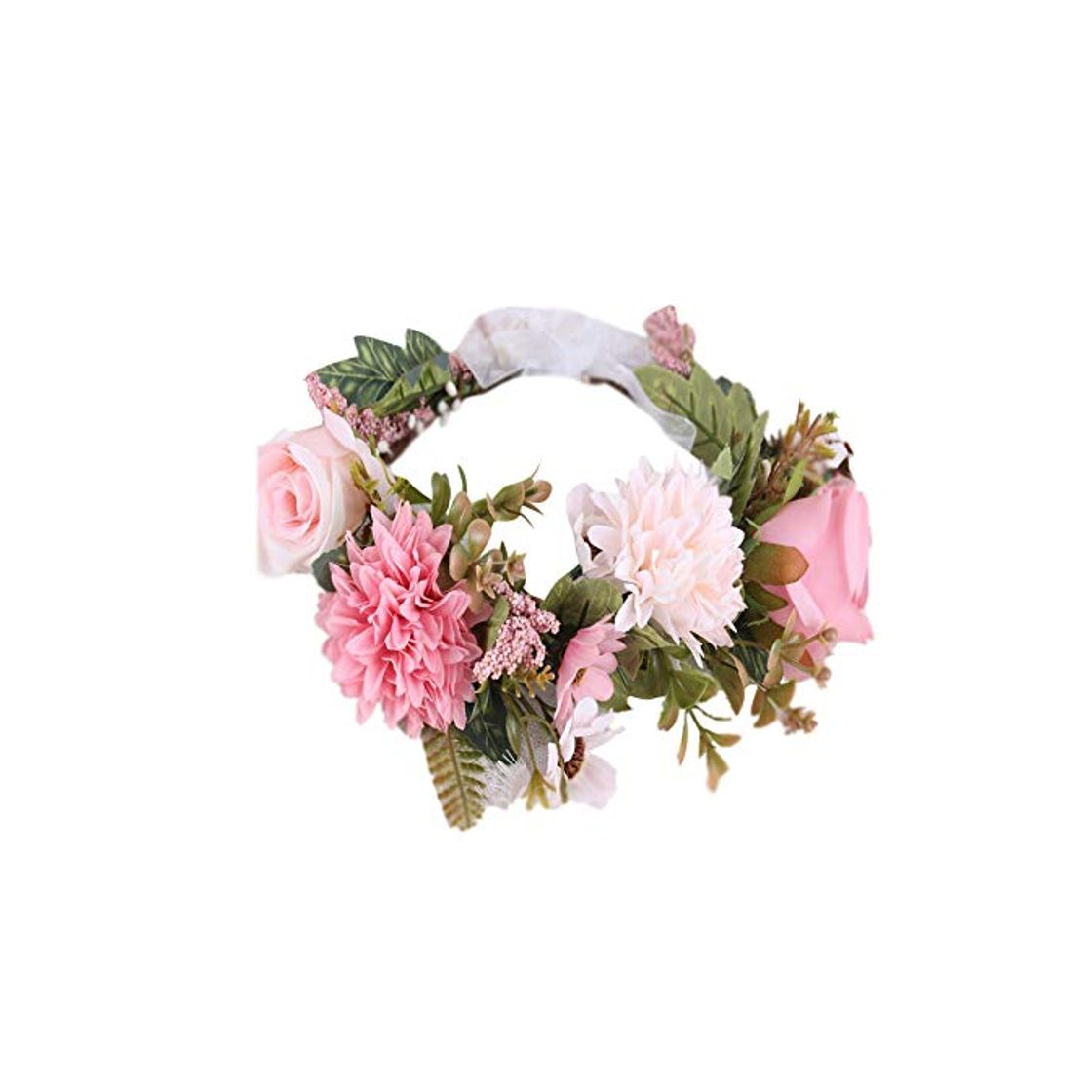 Moda DIKOPRO Flower Headband, Multicolour Flower Garland Headband Flower Crown Headband Women Girls