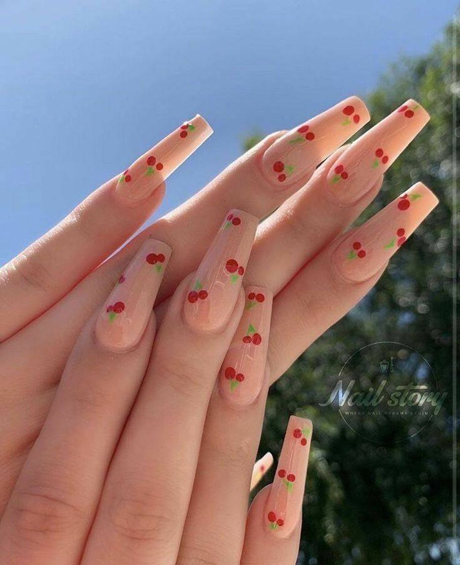 Moda unhas de cerejinhas