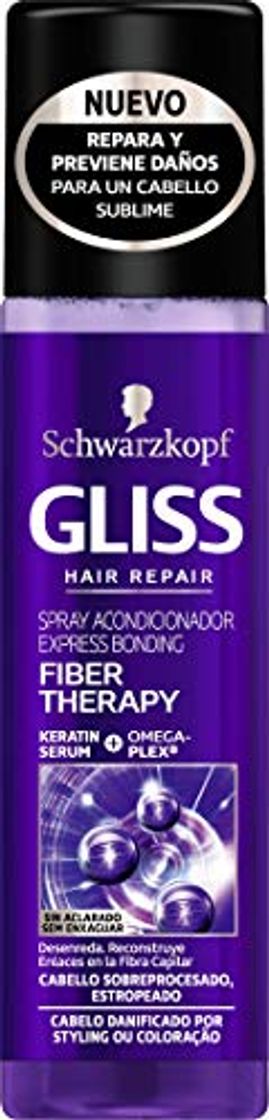 Product Gliss - Acondicionador Express Fiber Therapy - Sin Aclarado Para cabello Sobreprocesado