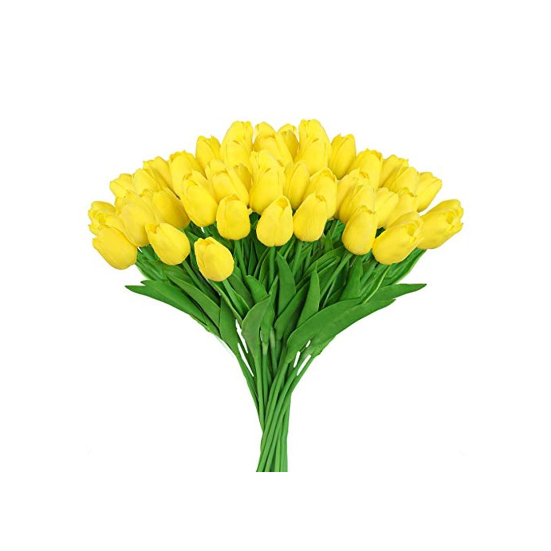 Producto Hawesome 30 Piezas Flor Tulipán Abierto Tulipanes Color Blanco Rojo Amarillo de látex de 33 cm Plantas Flores Plantas Artificiales Decoración de la Boda casa Sala Oficina