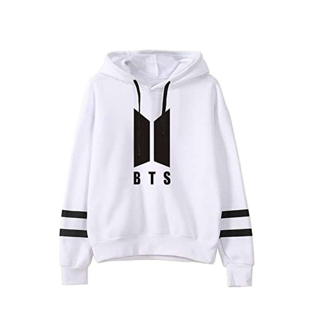 Moda SIMYJOY Sudadera con Capucha Korea Pop Unisex Sweat K-Pop Sudadera Rayas de