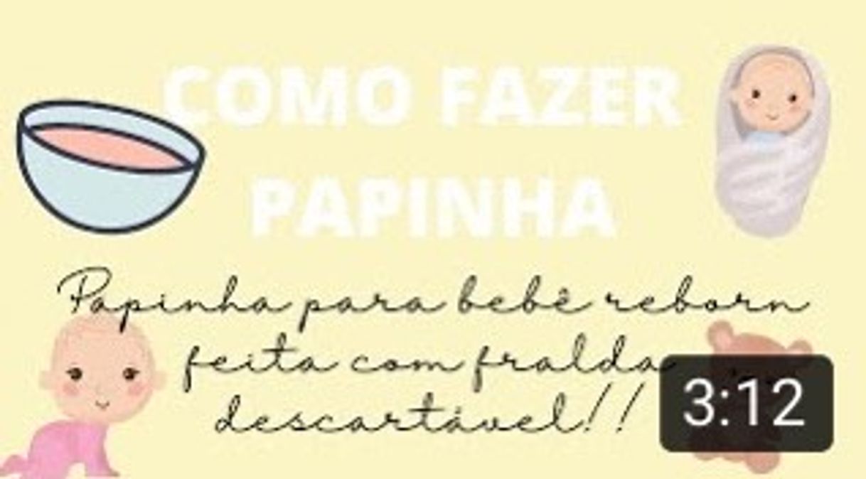 Fashion Como Fazer Papinha de Bebê Fácil com Fralda Descartável!