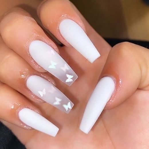 white nails.
