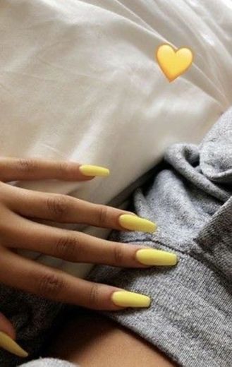 yellow nails.