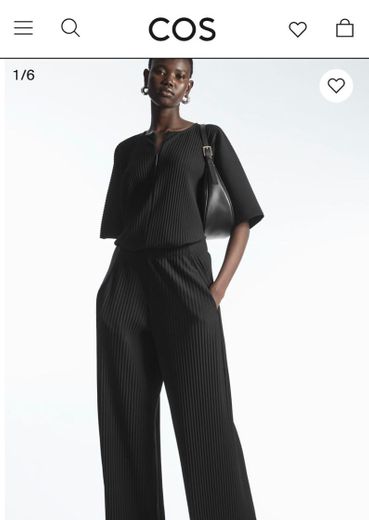 PLEATED ELASTICATED TROUSERS