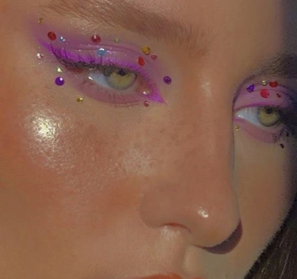 Social maquiagem vintage com glitter