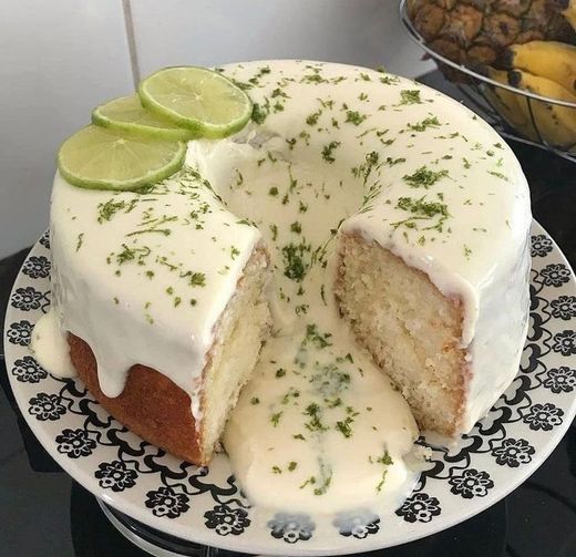 Bolo de limão com cobertura 🧁 🍋