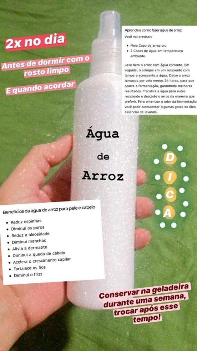 Moda ✨água de arroz pra pele✨