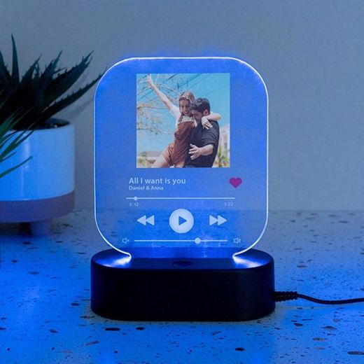 Lámpara 3D personalizada con canción 