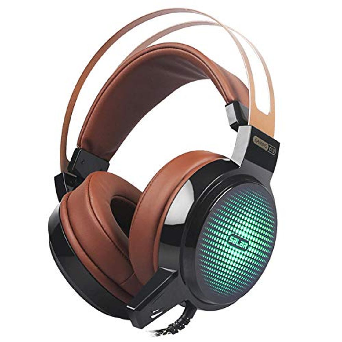 Producto Auriculares para Juegos Auriculares para Juegos Los Mejores Auriculares En Cascada con Micrófono Luz Led para Computadora Pc Audifo S Gamer Marrón