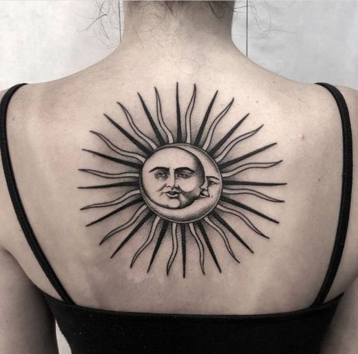 Sol e lua tattoo cut