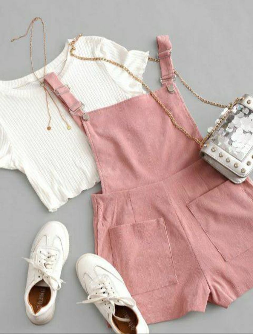 Macacão de Veludo de algodão com bolsos COFFEE