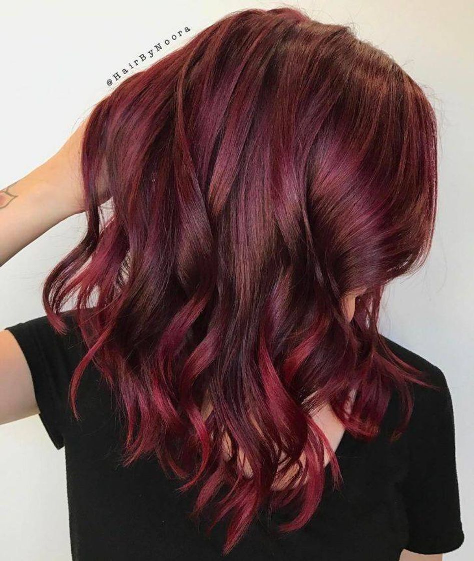 Moda Cabelo vermelho escuro 🖌️❤️