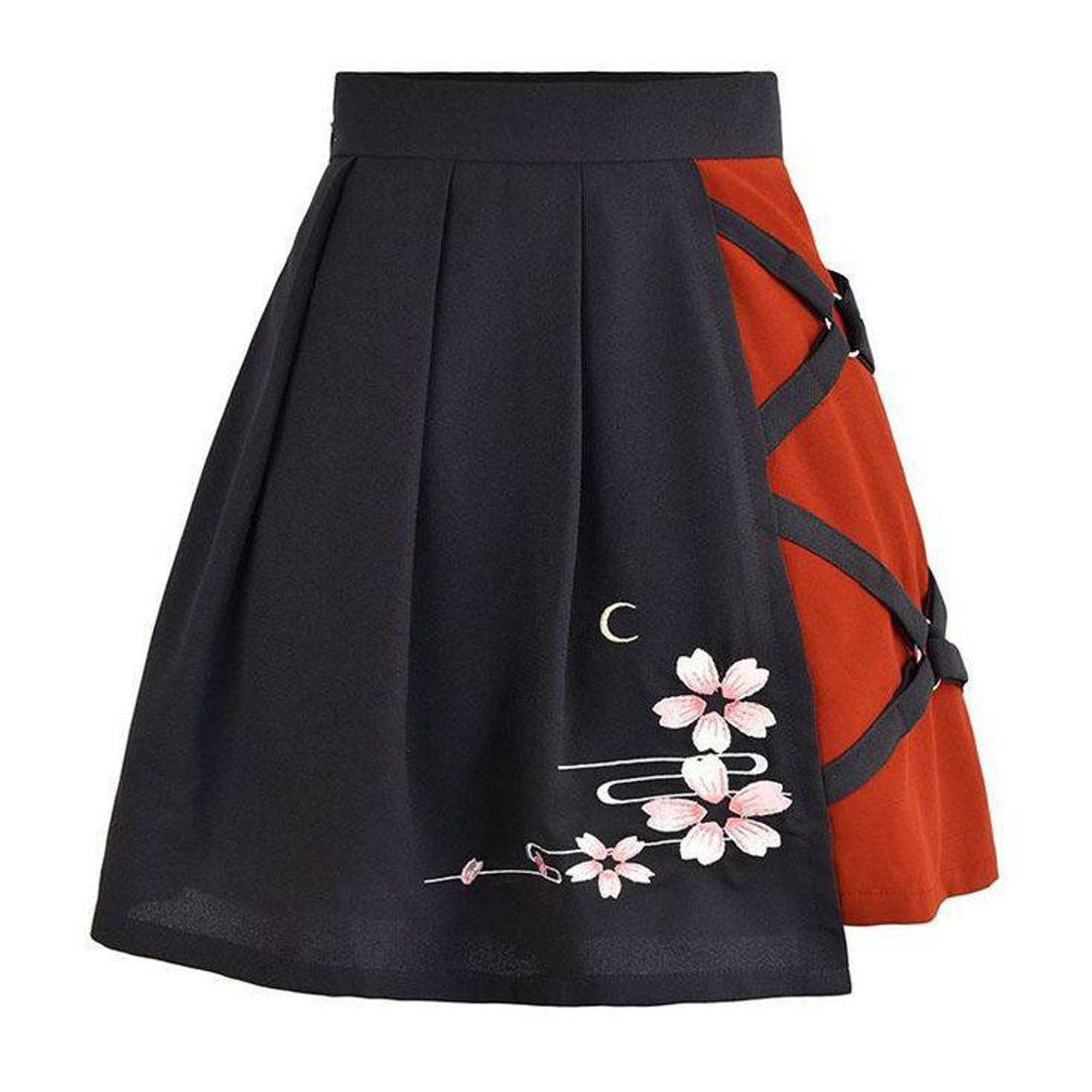 Moda BLOCK COLOR IRREGULAR SKIRT