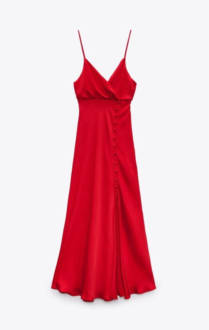 Social Vestido Vermelho Acetinado