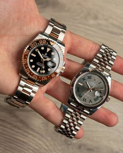 Rolex Rootbeer and Datejust 41 side by side