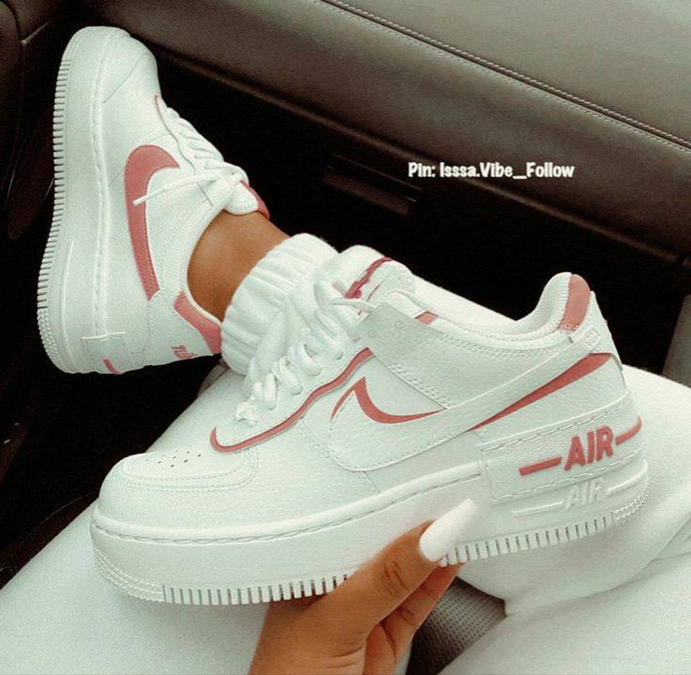 Fashion Nike Air force branco e rosa