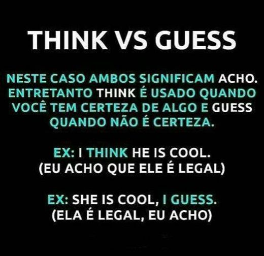 Think vs guess