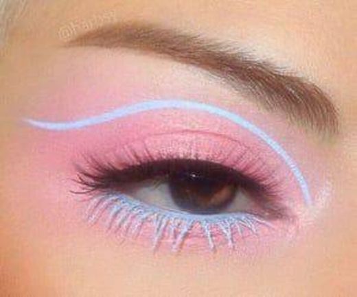 Baby pink & purple eye makeup