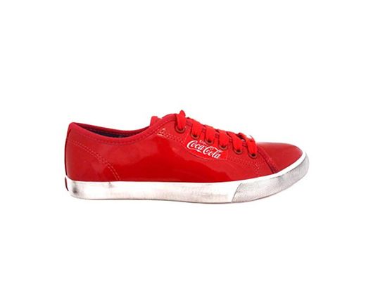 Coca Cola Shoes The Best Glaze, Zapatillas Mujer Rojo Neon