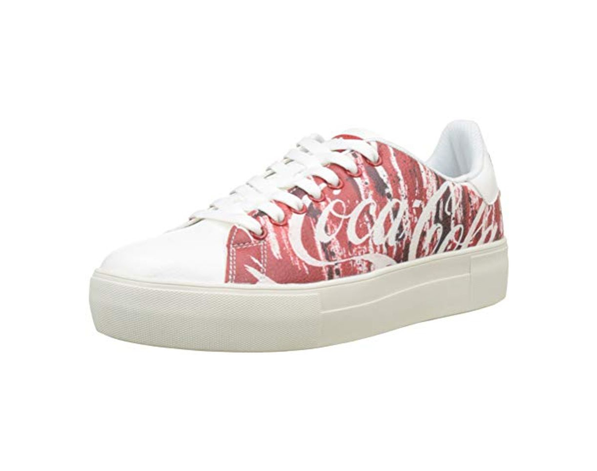 Moda Desigual Shoes_Star Coca, Zapatillas para Mujer, Rojo