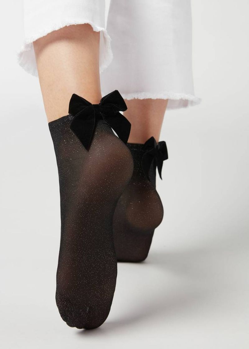 Social Calcetines Velados con Preciosas Aplicaciones de Mujer - Calzedonia