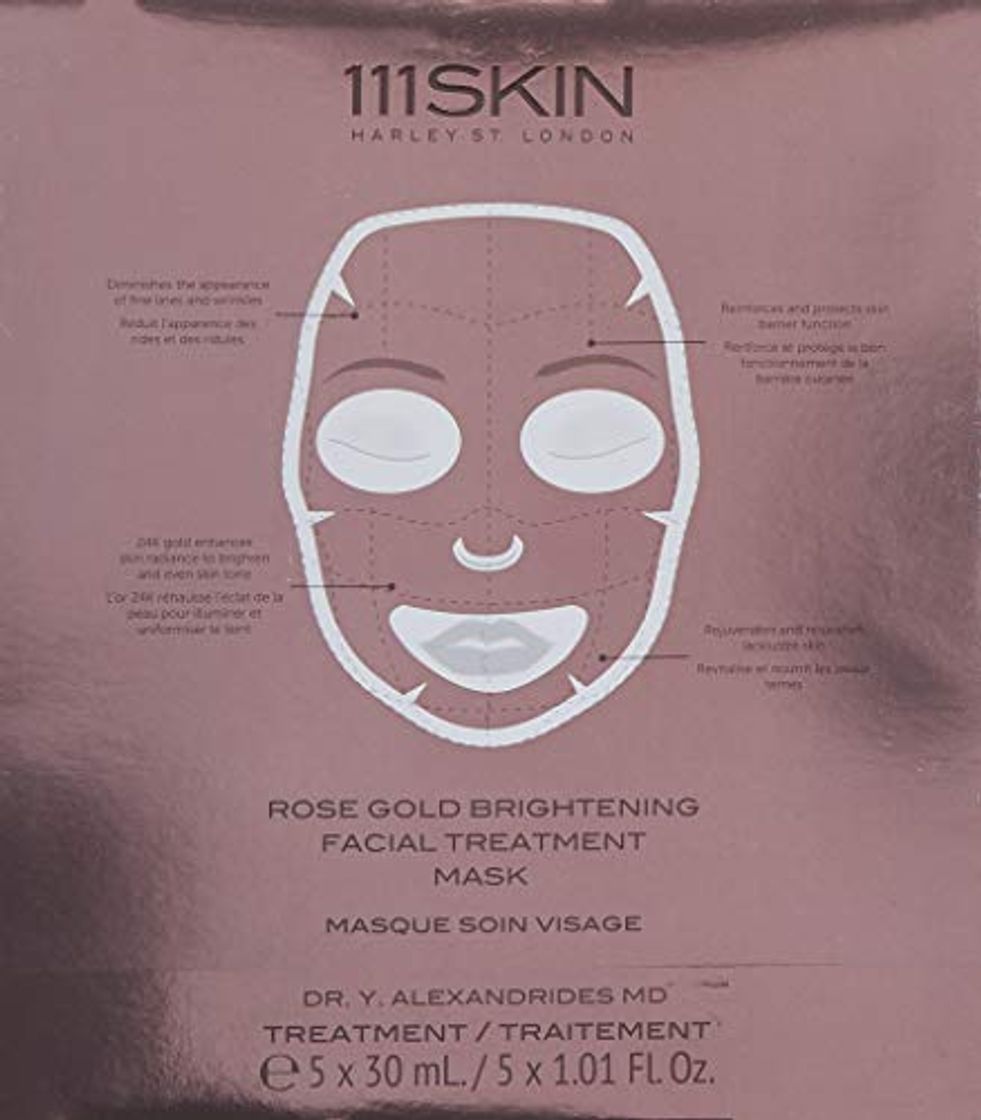 Producto 111 Skin Mascarilla de tratamiento facial iluminante de oro rosa