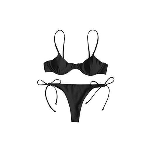 ZAFUL Conjunto de bikini para mujer con aros push-up