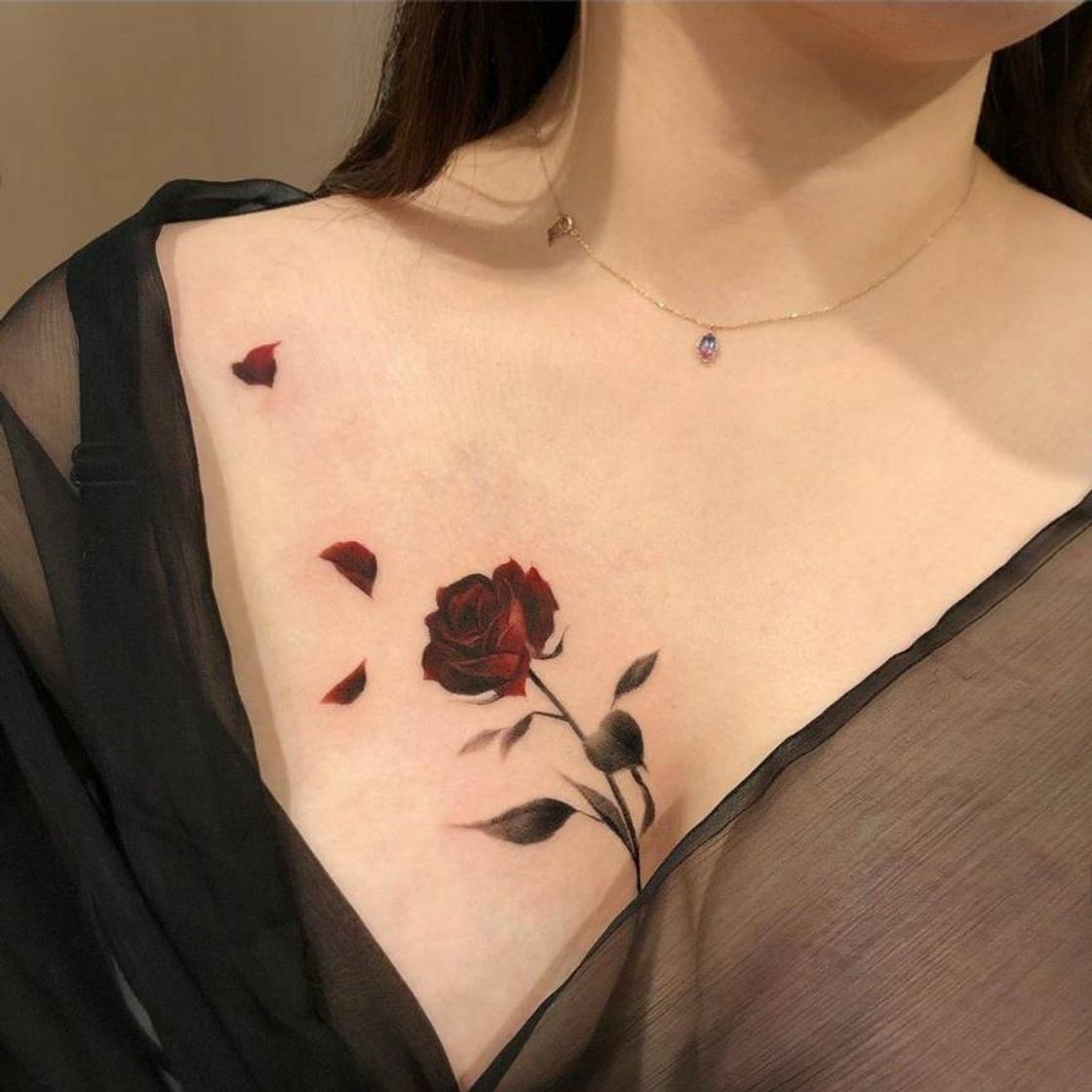 Moda Tatuagem de rosa