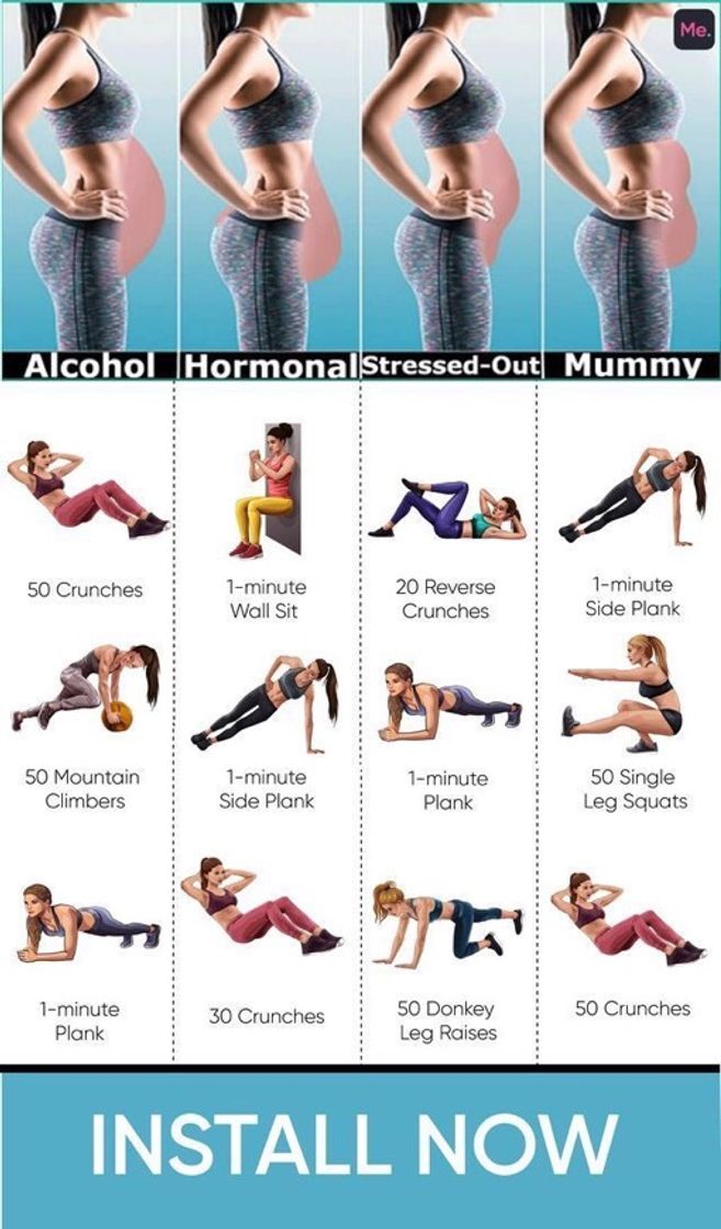 Fashion Exercício para diminuir a barriga 🏋🏻‍♀️