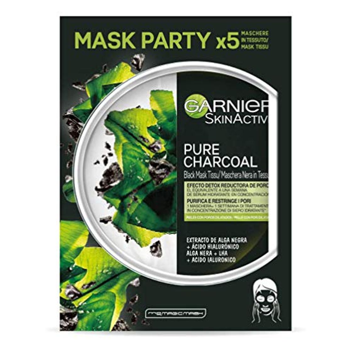 Producto Garnier Skin Active - Black mask tissu pure charcoal