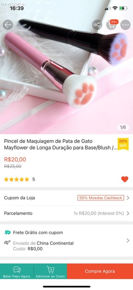 Producto Pincel de make com patinha 🥺