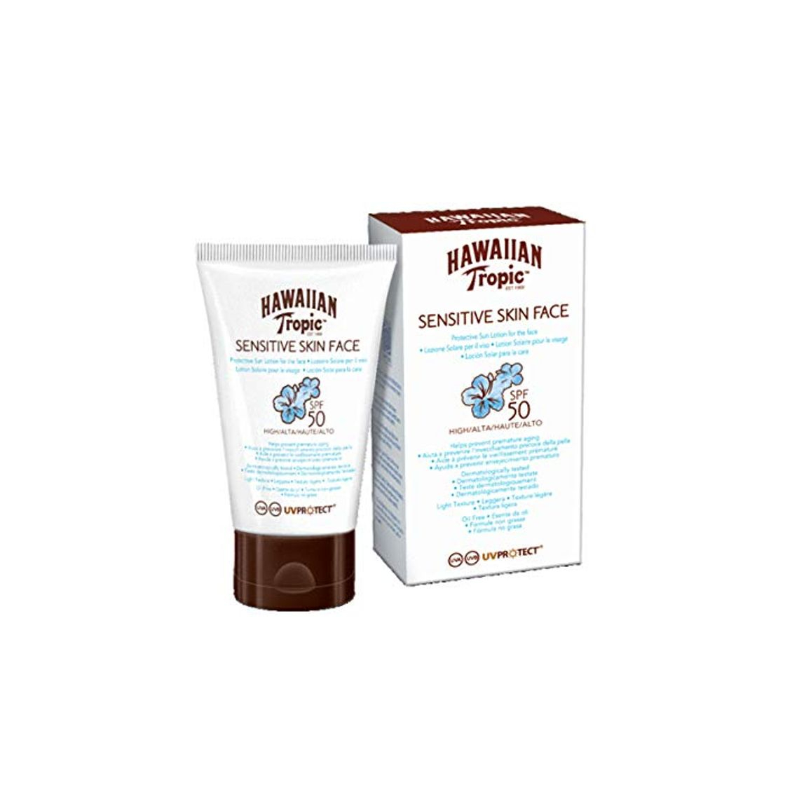 Beauty Hawaiian Tropic Sensitive Skin Face - Crema Solar para la Cara de