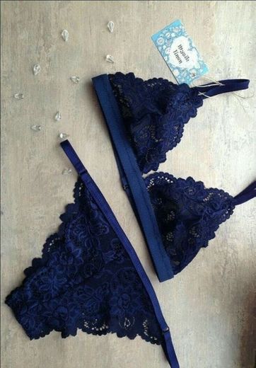 lingerie azul escuro 