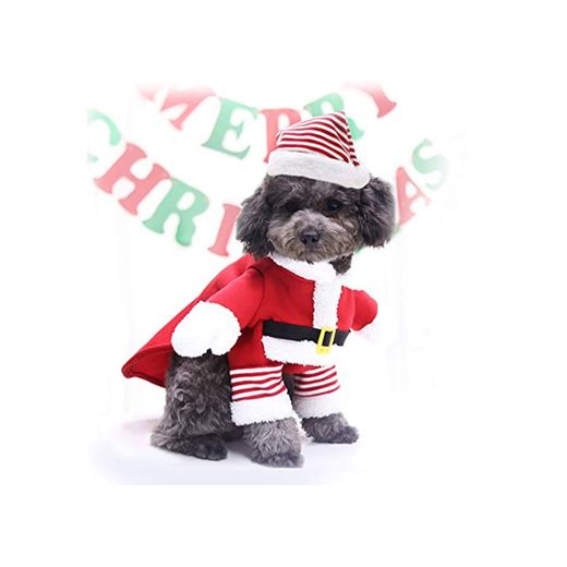 Idepet Disfraz de Navidad para mascotas