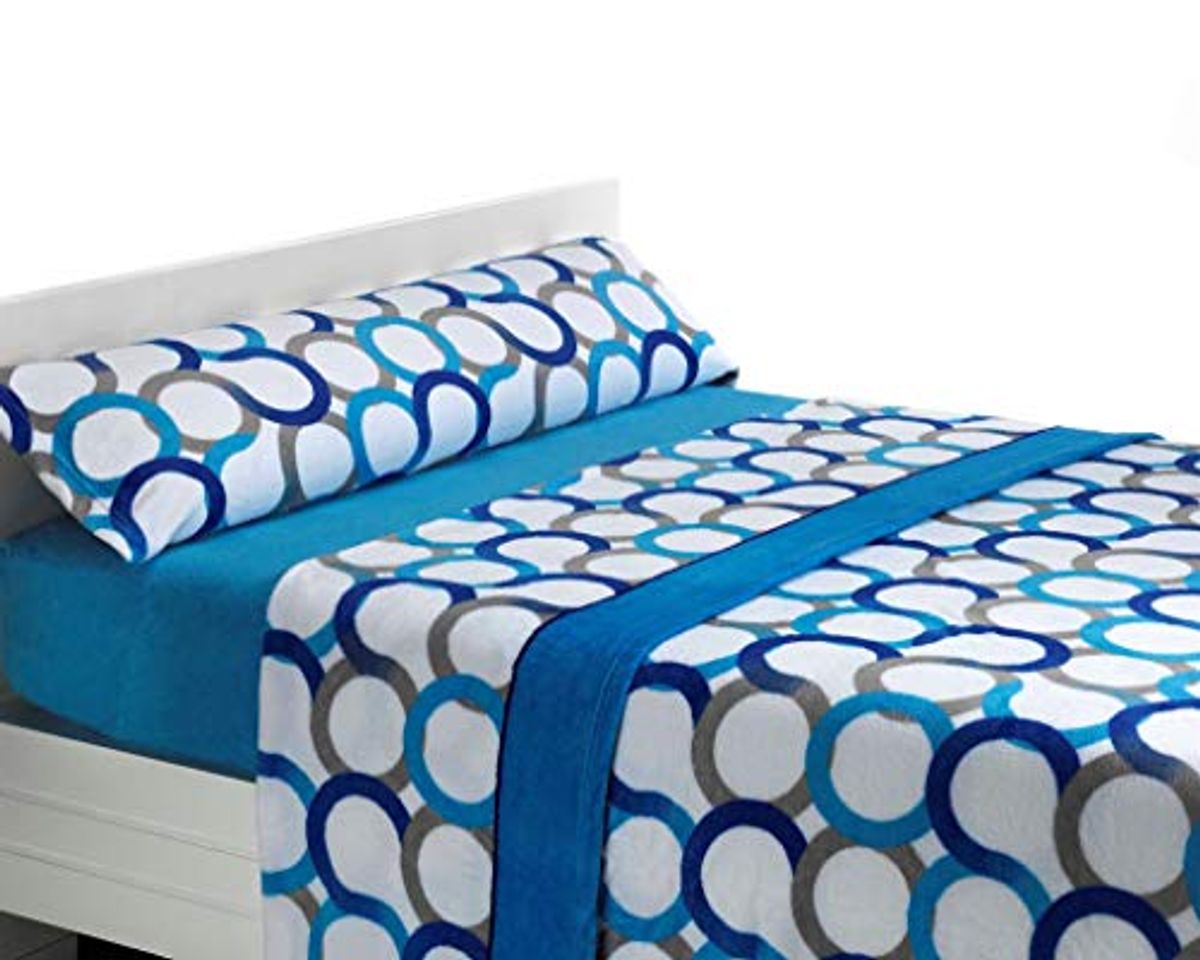 Producto SABANALIA Juego de sábanas de coralina Aros - Cama 105