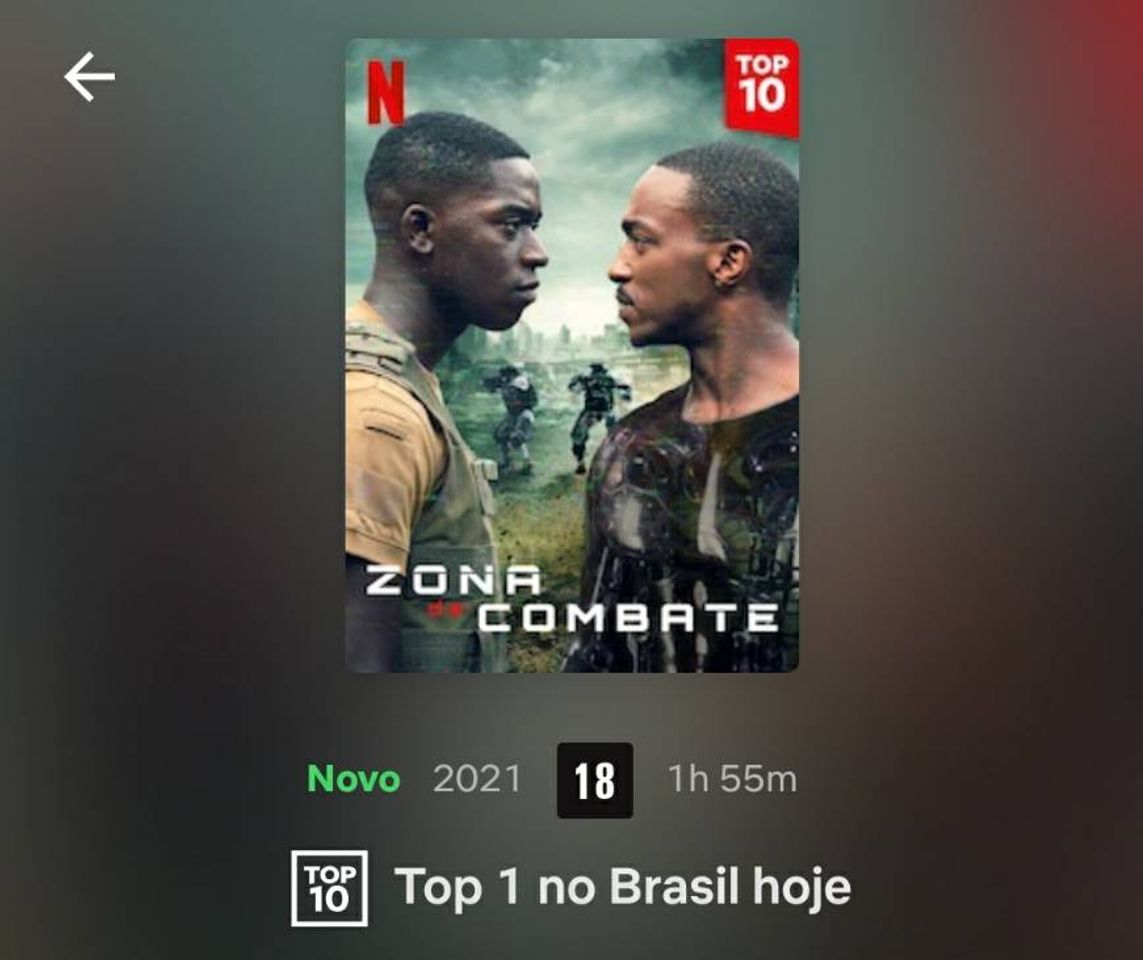 Película Zona de Combate - Netflix