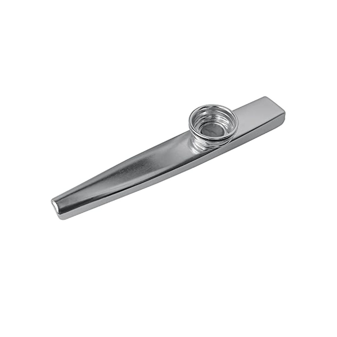 Social Paquete individual con 3 membranas plateadas Kazoo Instrumento Aleación de aluminio para niños Regalo Acompañamiento instrumental