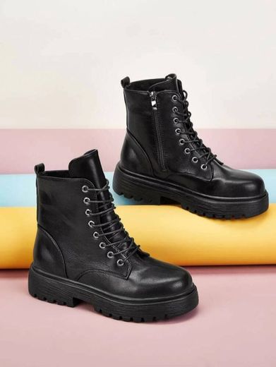 Preto Simples Conforto Botas