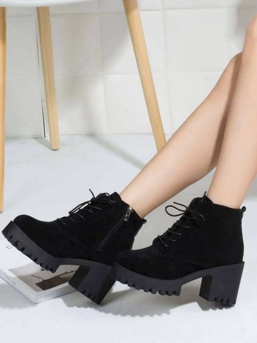 Moda Preto Simples Business Casual Botas