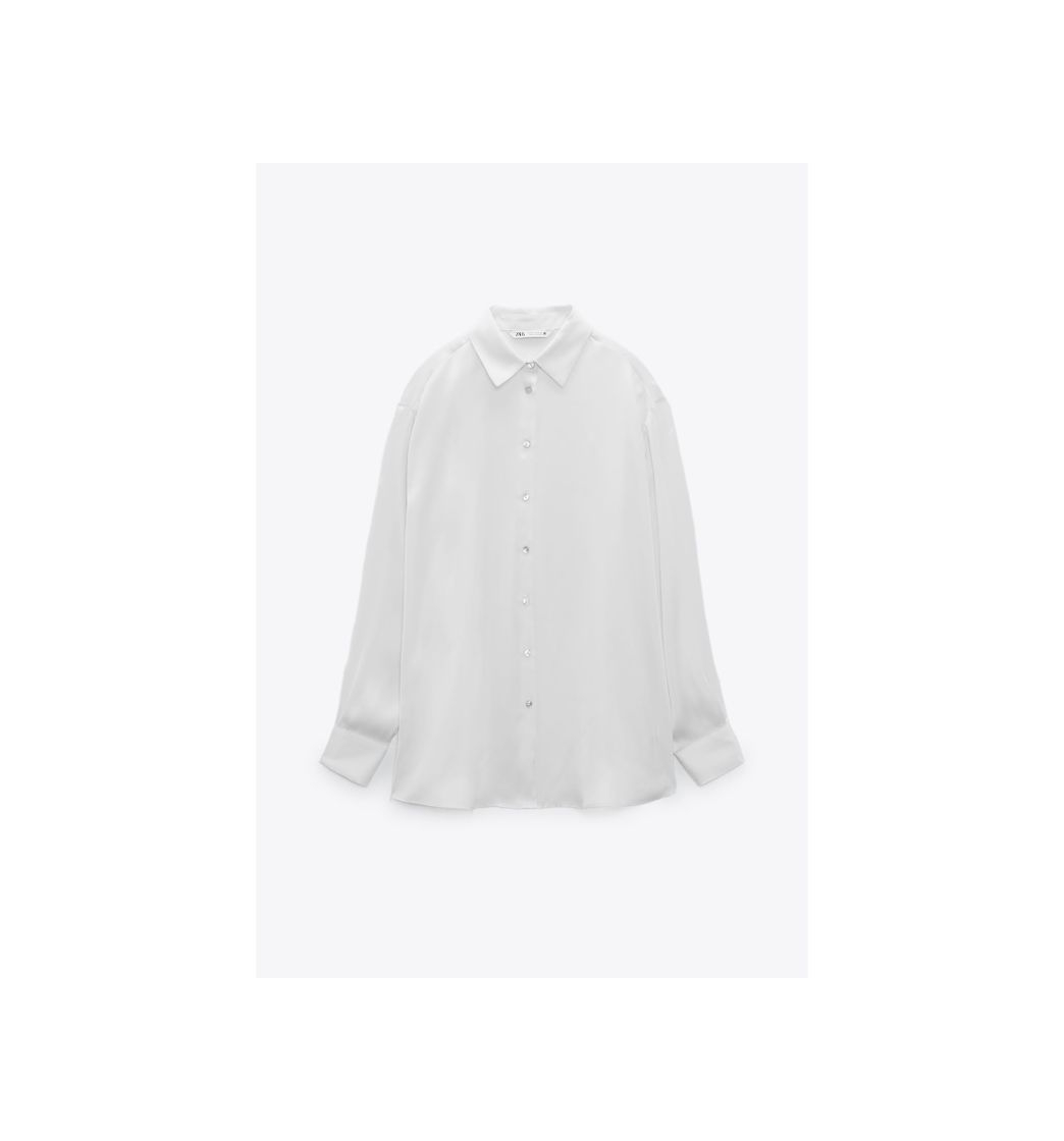 Moda SATIN EFFECT SHIRT - Oyster White