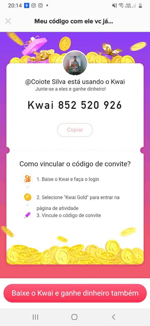 Videogames Meu código com ele vc já ganha um bonus, cod: kwai852520926